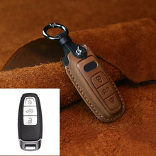 Load image into Gallery viewer, For Audi Series Car Cowhide Leather Key Protective Cover Key Case, C Version 2018 and Above, For Audi, C Version