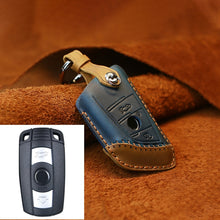 Load image into Gallery viewer, For BMW Blade Style Car Cowhide Leather Key Protective Cover Key Case, Two Keys Version, For BMW, Two Keys Version