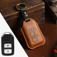 Load image into Gallery viewer, For Honda Car Cowhide Leather Key Protective Cover Key Case, Two Keys Version, For Honda, Two Keys Version