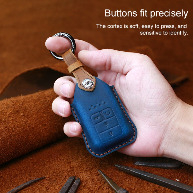 For Honda Car Cowhide Leather Key Protective Cover Key Case, Three Keys Tailgate Version, For Honda, Three Keys Tailgate Version