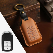 Load image into Gallery viewer, For Honda Car Cowhide Leather Key Protective Cover Key Case, Three Keys Tailgate Version, For Honda, Three Keys Tailgate Version