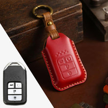 Load image into Gallery viewer, For Honda Car Cowhide Leather Key Protective Cover Key Case, Four Keys Version, For Honda , Four Keys Version, For Honda, Four Keys Version