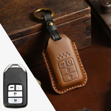 Load image into Gallery viewer, For Honda Car Cowhide Leather Key Protective Cover Key Case, Four Keys Version, For Honda , Four Keys Version, For Honda, Four Keys Version