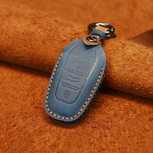 Load image into Gallery viewer, For PEUGEOT Car Cowhide Leather Key Protective Cover Key Case, For PEUGEOT