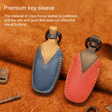 Load image into Gallery viewer, For PEUGEOT Car Cowhide Leather Key Protective Cover Key Case, For PEUGEOT