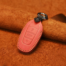 Load image into Gallery viewer, For PEUGEOT Car Cowhide Leather Key Protective Cover Key Case, For PEUGEOT