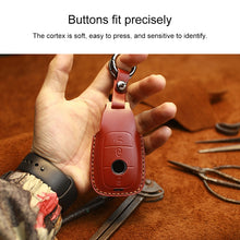 Load image into Gallery viewer, For Mercedes-Benz Colorful Edge Style Car Cowhide Leather Key Protective Cover Key Case, For Mercedes-Benz