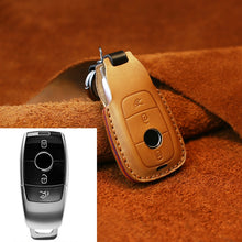 Load image into Gallery viewer, For Mercedes-Benz Colorful Edge Style Car Cowhide Leather Key Protective Cover Key Case, For Mercedes-Benz