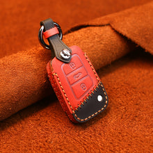 Load image into Gallery viewer, For Volkswagen Car Cowhide Leather Key Protective Cover Key Case, B Version, For Volkswagen, B Version