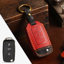 Load image into Gallery viewer, For Volkswagen Car Cowhide Leather Key Protective Cover Key Case, D Version, For Volkswagen, D Version, For Volkswagen,D Version