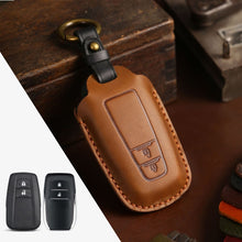 Load image into Gallery viewer, For Toyota Car Cowhide Leather Key Protective Cover Key Case, Two Keys Version, For Toyota, Two Keys Version, For Toyota,Two Keys Version, For Toyota , Two Keys Version