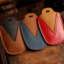Load image into Gallery viewer, For Toyota Car Cowhide Leather Key Protective Cover Key Case, Two Keys Version, For Toyota, Two Keys Version, For Toyota,Two Keys Version, For Toyota , Two Keys Version