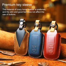 Load image into Gallery viewer, For Toyota Car Cowhide Leather Key Protective Cover Key Case, Two Keys Version, For Toyota, Two Keys Version, For Toyota,Two Keys Version, For Toyota , Two Keys Version