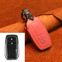 Load image into Gallery viewer, For Toyota Car Cowhide Leather Key Protective Cover Key Case, Two Keys Version, For Toyota,Two Keys Version, For Toyota, Two Keys Version