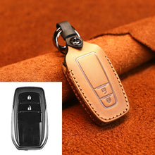 Load image into Gallery viewer, For Toyota Car Cowhide Leather Key Protective Cover Key Case, Two Keys Version, For Toyota,Two Keys Version, For Toyota, Two Keys Version