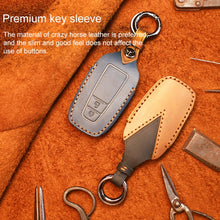 Load image into Gallery viewer, For Toyota Car Cowhide Leather Key Protective Cover Key Case, Two Keys Version, For Toyota,Two Keys Version, For Toyota, Two Keys Version