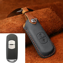 Load image into Gallery viewer, For Mazda Old Style Hallmo Car Cowhide Leather Key Protective Cover Key Case, Two Keys Version, Two Keys Version, For Mazda Old Style, For Mazda, For Mazda Old Style, Two Keys Version