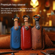 Load image into Gallery viewer, For Mazda Old Style Hallmo Car Cowhide Leather Key Protective Cover Key Case, Two Keys Version, Two Keys Version, For Mazda Old Style, For Mazda, For Mazda Old Style, Two Keys Version