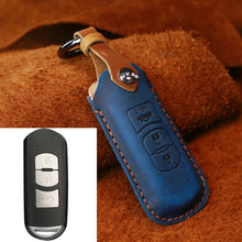 Load image into Gallery viewer, For Mazda Old Style Hallmo Car Cowhide Leather Key Protective Cover Key Case, Three Keys Version, Three Keys Version, For Mazda Old Style, Three Keys Version, For Mazda Old Style