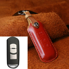 Load image into Gallery viewer, For Mazda Old Style Hallmo Car Cowhide Leather Key Protective Cover Key Case, Three Keys Version, Three Keys Version, For Mazda Old Style, Three Keys Version, For Mazda Old Style