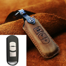 Load image into Gallery viewer, For Mazda Old Style Hallmo Car Cowhide Leather Key Protective Cover Key Case, Three Keys Version, Three Keys Version, For Mazda Old Style, Three Keys Version, For Mazda Old Style