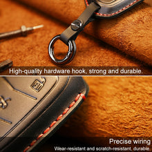 Load image into Gallery viewer, For Cadillac Car Cowhide Leather Key Protective Cover Key Case, Four Keys Version, For Cadillac, Four Keys Version