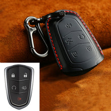 Load image into Gallery viewer, For Cadillac Car Cowhide Leather Key Protective Cover Key Case, Five Keys Version, For Cadillac, Five Keys Version, For Cadillac