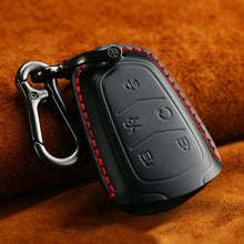 Load image into Gallery viewer, For Cadillac Car Cowhide Leather Key Protective Cover Key Case, Five Keys Version, For Cadillac, Five Keys Version, For Cadillac
