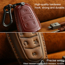 Load image into Gallery viewer, For Cadillac Car Cowhide Leather Key Protective Cover Key Case, Five Keys Version, For Cadillac, Five Keys Version, For Cadillac