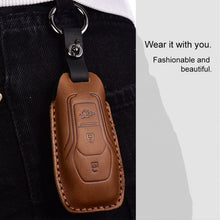 Load image into Gallery viewer, For Ford Old Style Car Cowhide Leather Key Protective Cover Key Case, For Ford Old Style