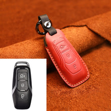 Load image into Gallery viewer, For Ford Old Style Car Cowhide Leather Key Protective Cover Key Case, For Ford Old Style