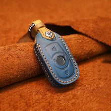 Load image into Gallery viewer, For Buick Car Cowhide Leather Key Protective Cover Key Case, Four Keys Version, For Buick, Four Keys Version