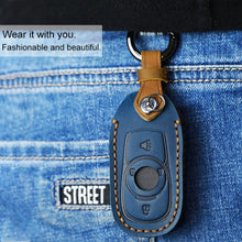 Load image into Gallery viewer, For Buick Car Cowhide Leather Key Protective Cover Key Case, Four Keys Version, For Buick, Four Keys Version