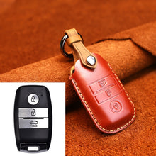 Load image into Gallery viewer, For Kia Old Style Car Cowhide Leather Key Protective Cover Key Case, For Kia, For Kia Old Style