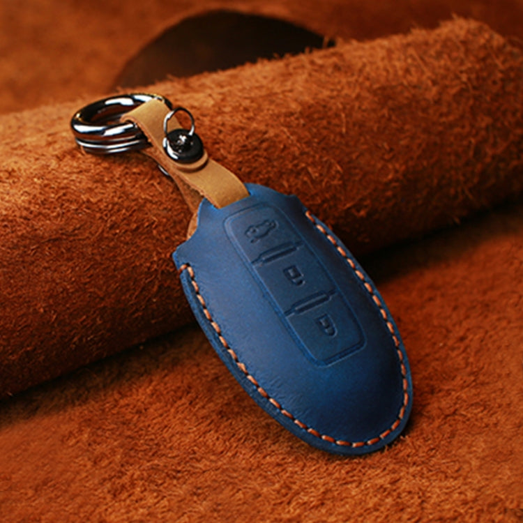 For Nissan Car Cowhide Leather Key Protective Cover Key Case, Three Keys Tailgate Version, For Nissan, Three Keys Tailgate Version