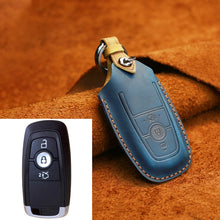 Load image into Gallery viewer, For Ford Car Cowhide Leather Key Protective Cover Key Case, Three Keys Version, For Ford, Three Keys Version