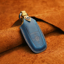 Load image into Gallery viewer, For Ford Car Cowhide Leather Key Protective Cover Key Case, Three Keys Version, For Ford, Three Keys Version