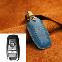 Load image into Gallery viewer, For Ford Car Cowhide Leather Key Protective Cover Key Case, Four Keys Version, For Ford, Four Keys Version