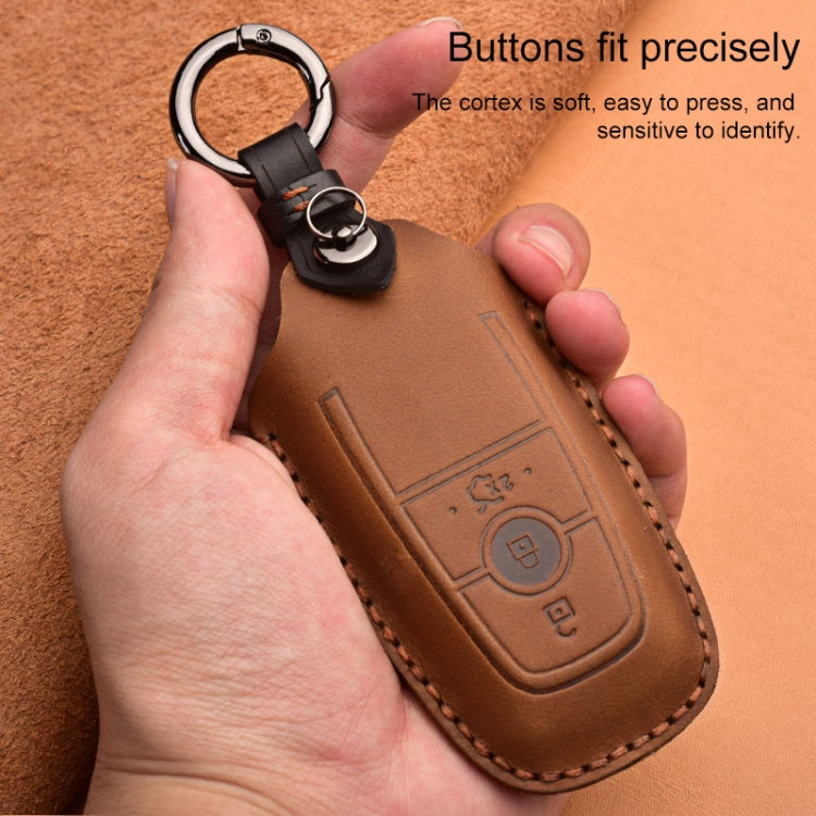 For Ford Car Cowhide Leather Key Protective Cover Key Case, Four Keys Version, For Ford, Four Keys Version