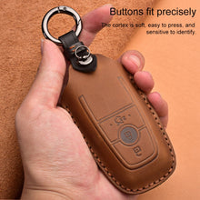 Load image into Gallery viewer, For Ford Car Cowhide Leather Key Protective Cover Key Case, Four Keys Version, For Ford, Four Keys Version