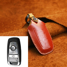 Load image into Gallery viewer, For Ford Car Cowhide Leather Key Protective Cover Key Case, Four Keys Version, For Ford, Four Keys Version