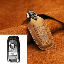 Load image into Gallery viewer, For Ford Car Cowhide Leather Key Protective Cover Key Case, Four Keys Version, For Ford, Four Keys Version