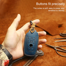 Load image into Gallery viewer, For BMW Old Style Car Cowhide Leather Key Protective Cover Key Case, Two Keys Version, For BMW Old Style, Two Keys Version, For BMW, For BMW Old Style