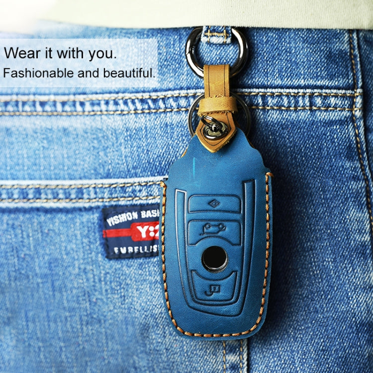 For BMW Old Style Car Cowhide Leather Key Protective Cover Key Case, Two Keys Version, For BMW Old Style, Two Keys Version, For BMW, For BMW Old Style