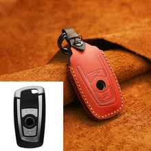 Load image into Gallery viewer, For BMW Old Style Car Cowhide Leather Key Protective Cover Key Case, Two Keys Version, For BMW Old Style, Two Keys Version, For BMW, For BMW Old Style
