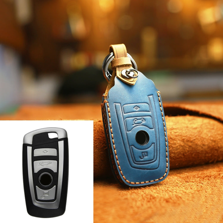 For BMW Old Style Car Cowhide Leather Key Protective Cover Key Case, Three Keys Version, For BMW Old Style, Three Keys Version