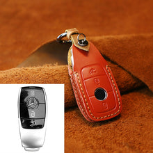 Load image into Gallery viewer, For Mercedes-Benz New Style Car Cowhide Leather Key Protective Cover Key Case, For Mercedes-Benz New Style