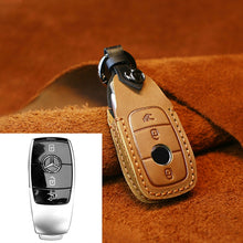 Load image into Gallery viewer, For Mercedes-Benz New Style Car Cowhide Leather Key Protective Cover Key Case, For Mercedes-Benz New Style