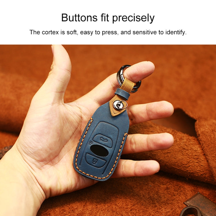 For Subaru Car Cowhide Leather Key Protective Cover Key Case, For Subaru