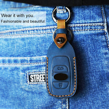 Load image into Gallery viewer, For Subaru Car Cowhide Leather Key Protective Cover Key Case, For Subaru